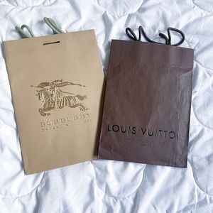Louis Vuitton & Burberry Shopping Bags